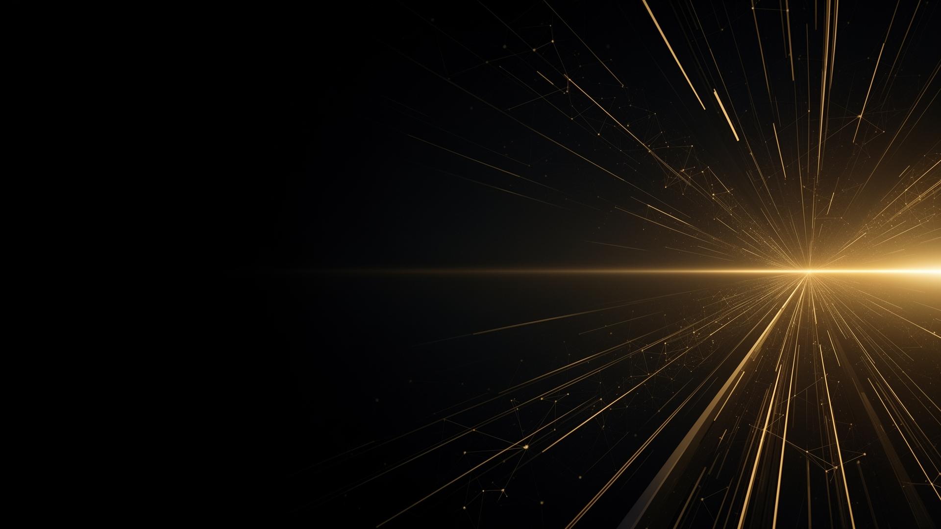 SPEXIS — digitale horizon met gouden lichtlijnen